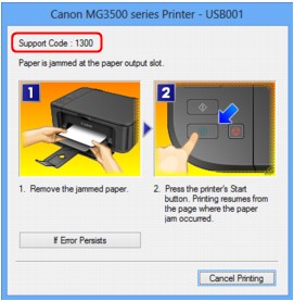 Canon PIXMA Manuals MG3500 Series Paper Jams